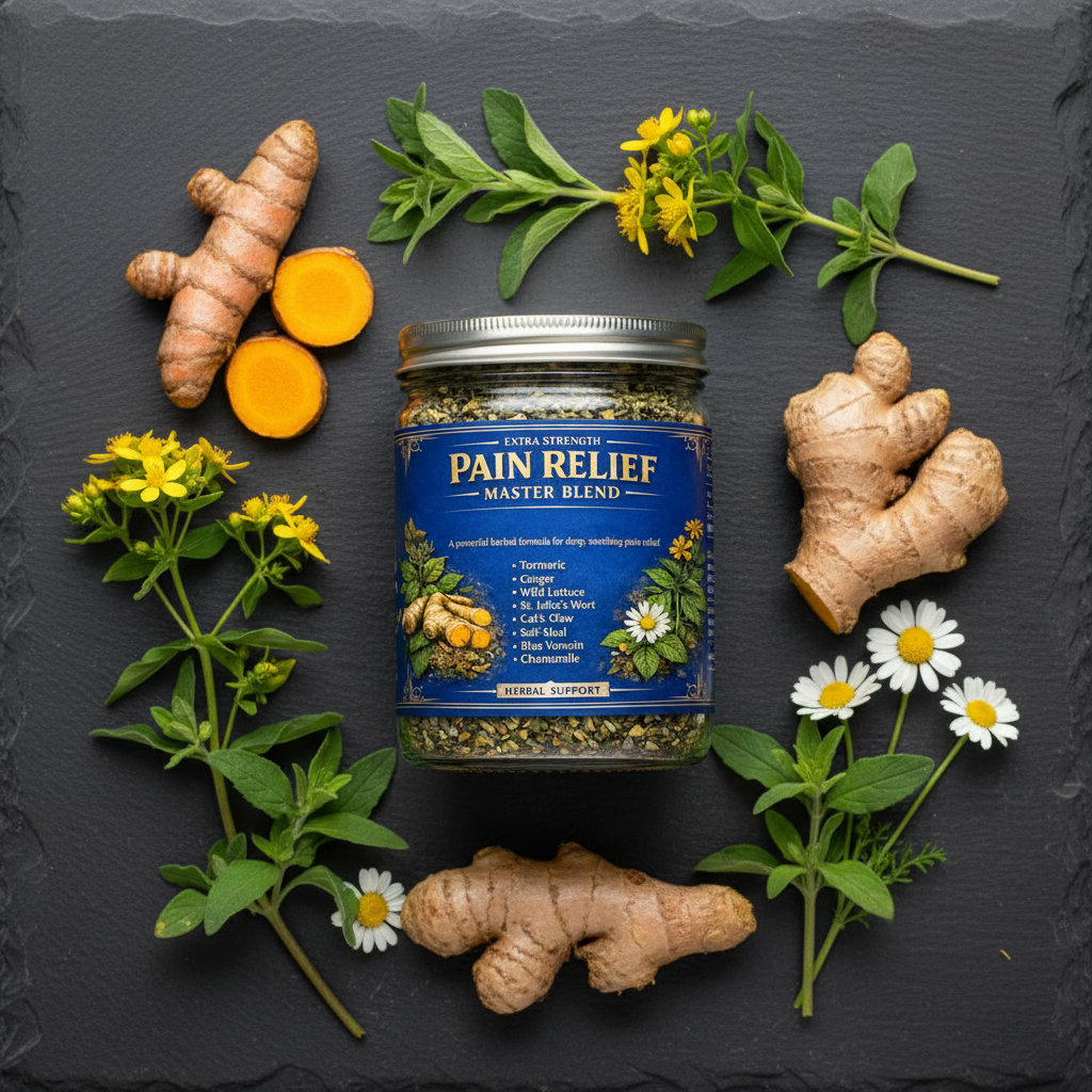 Pain Relief Master Blend - Flat Lay